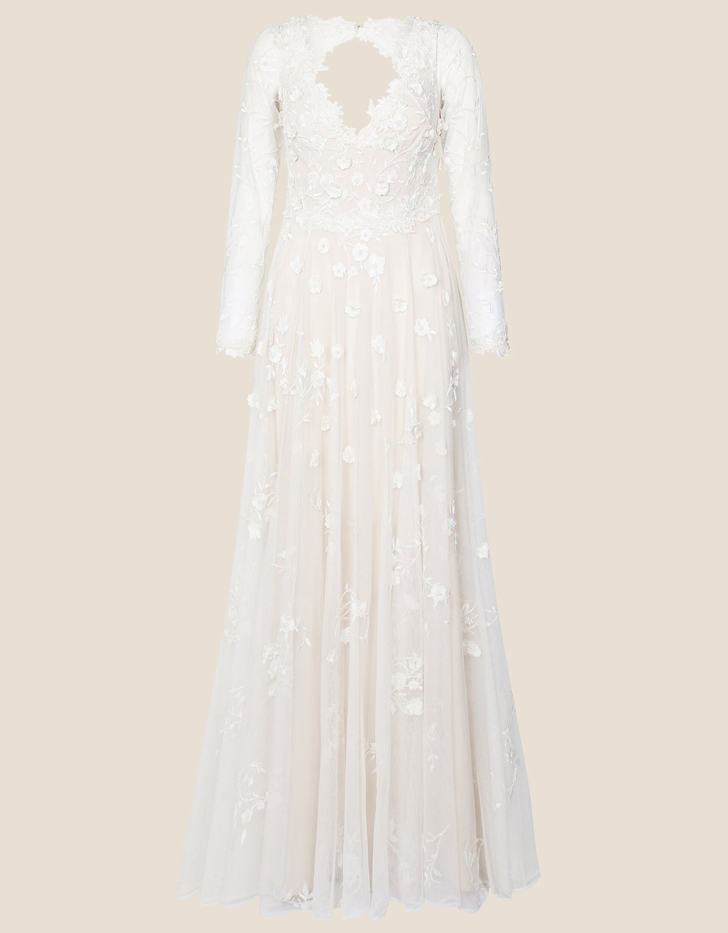 Sue embellished bridal maxi dress ivory