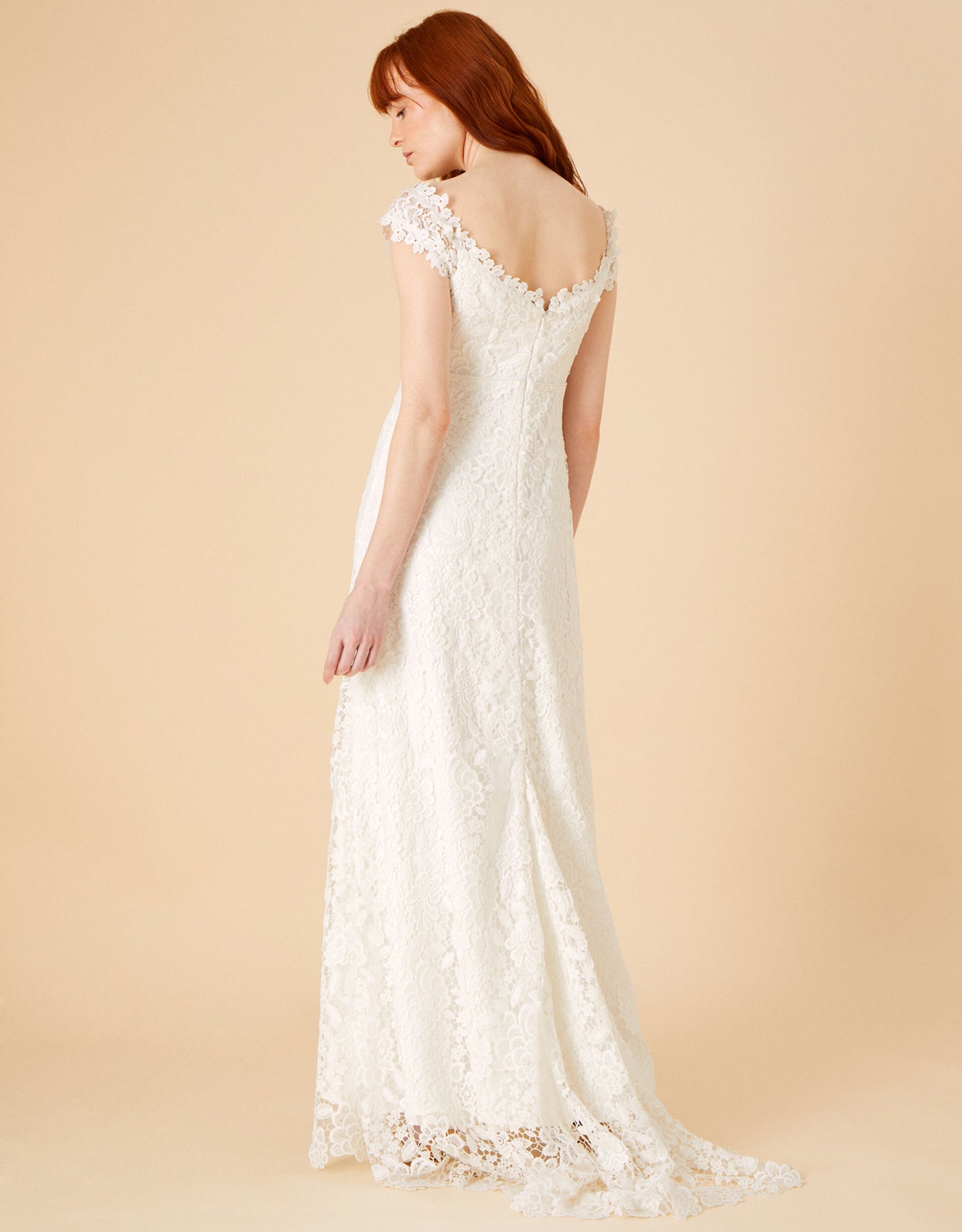 Cassandra lace bridal maxi dress ivory