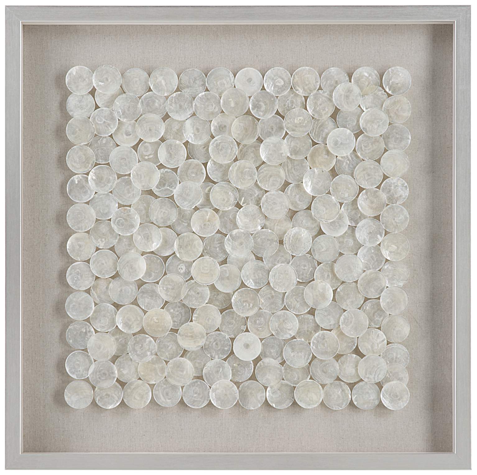 Roxas 31 1/2" Square Capiz Shells Shadow Box Framed Wall Art