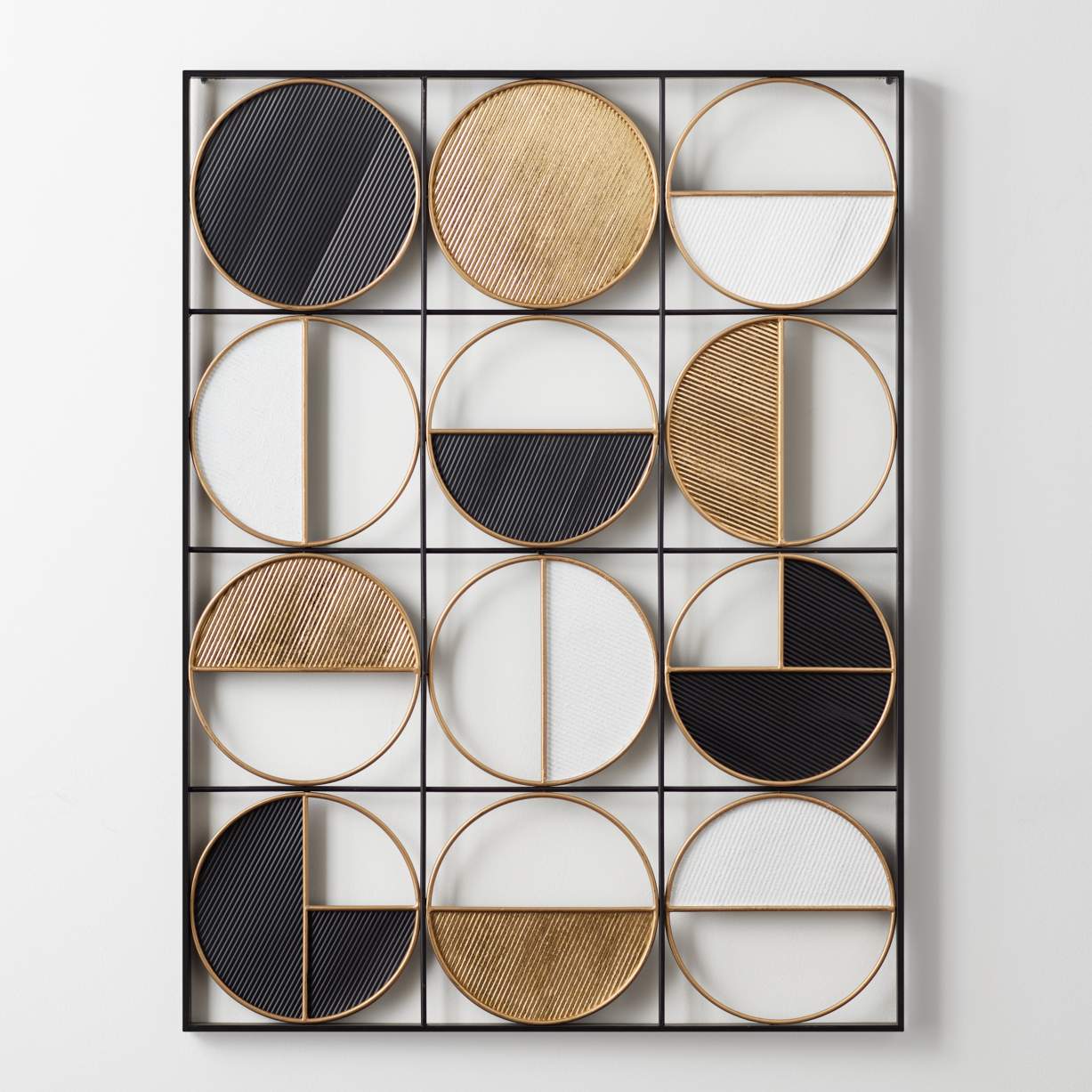 Half Circle 40" High Multi-Color Metal Wall Art