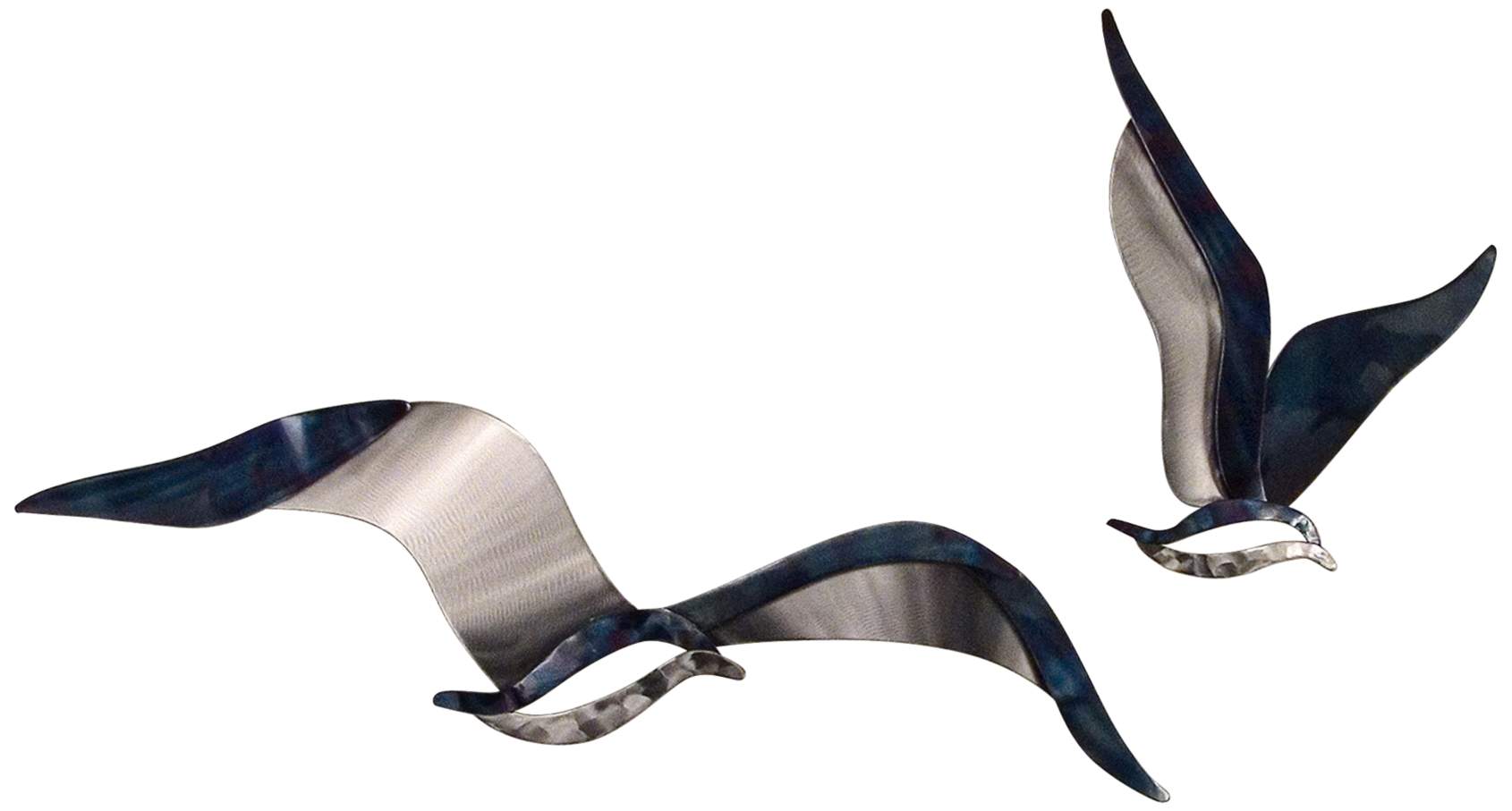 Seagulls 2-Piece 24" High Metal Wall Art