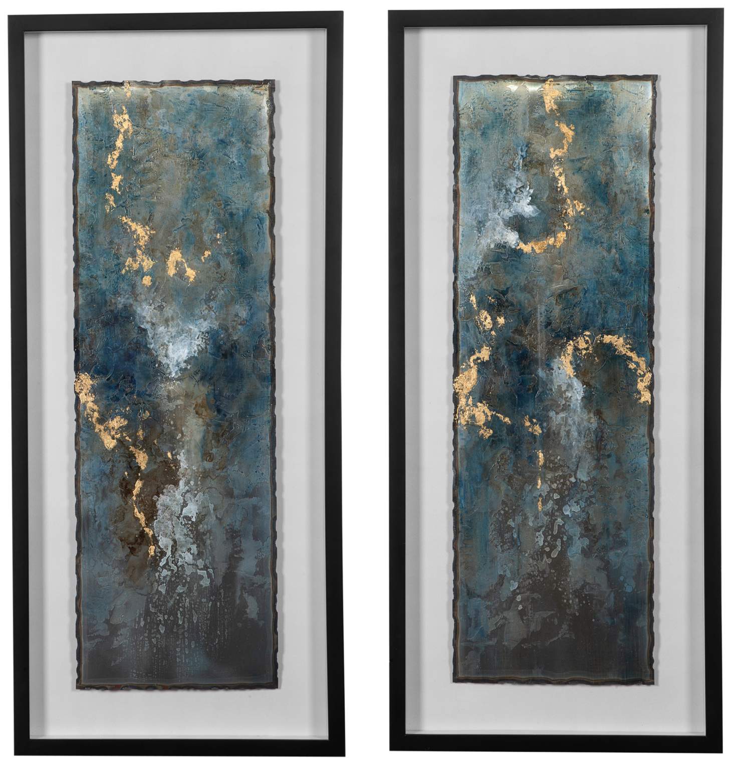 Glimmering Agate 43 1/2" High 2-Piece Framed Wall Art Set