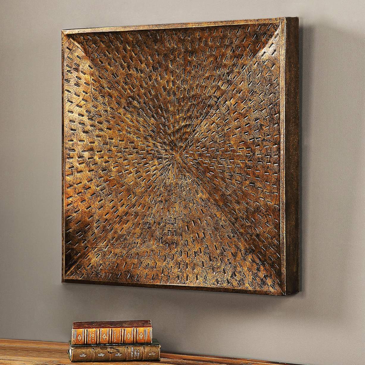 Blaise 31 1/2" Square Bronze Metal Wall Art