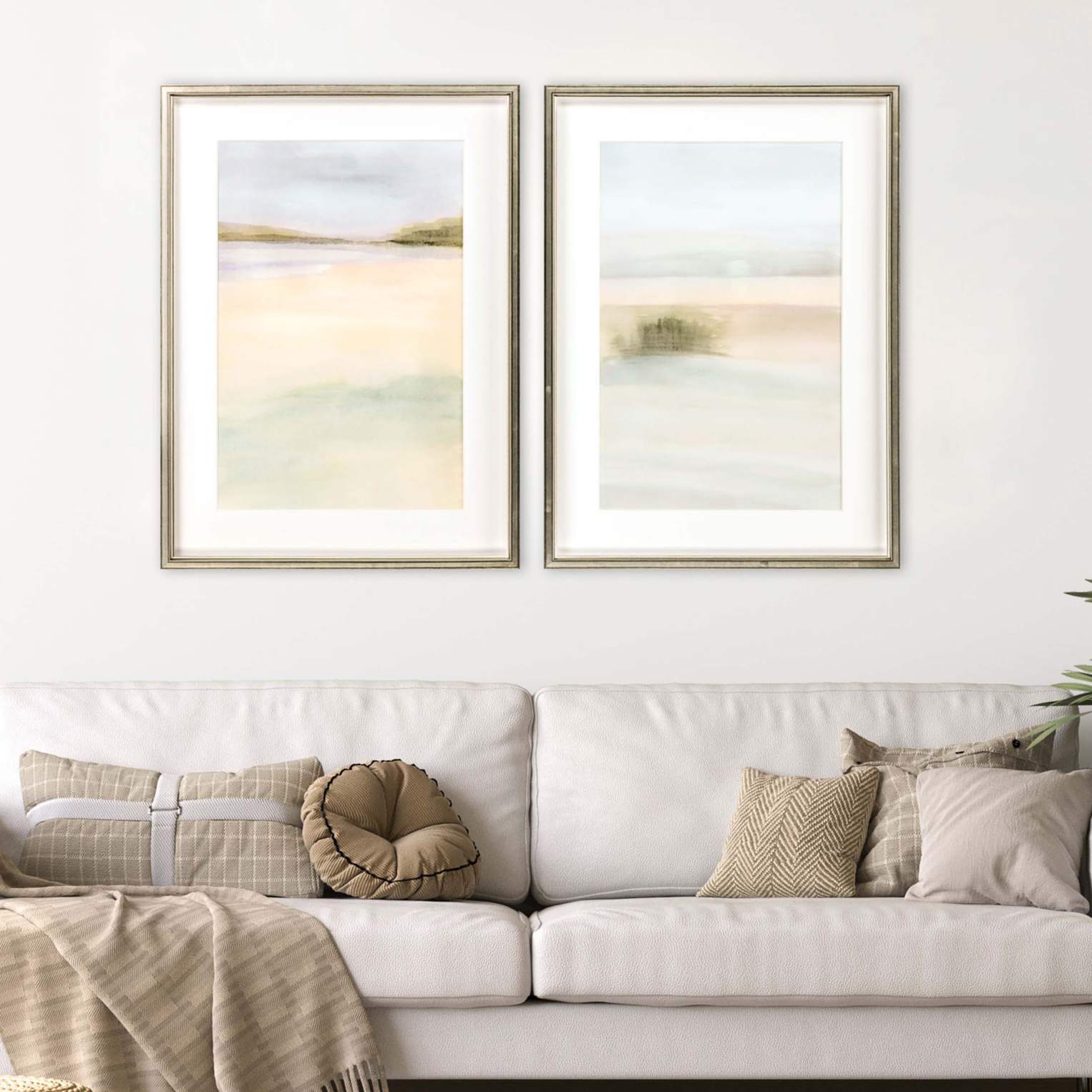 Island Calm I 32" High 2-Piece Framed Giclee Wall Art Set