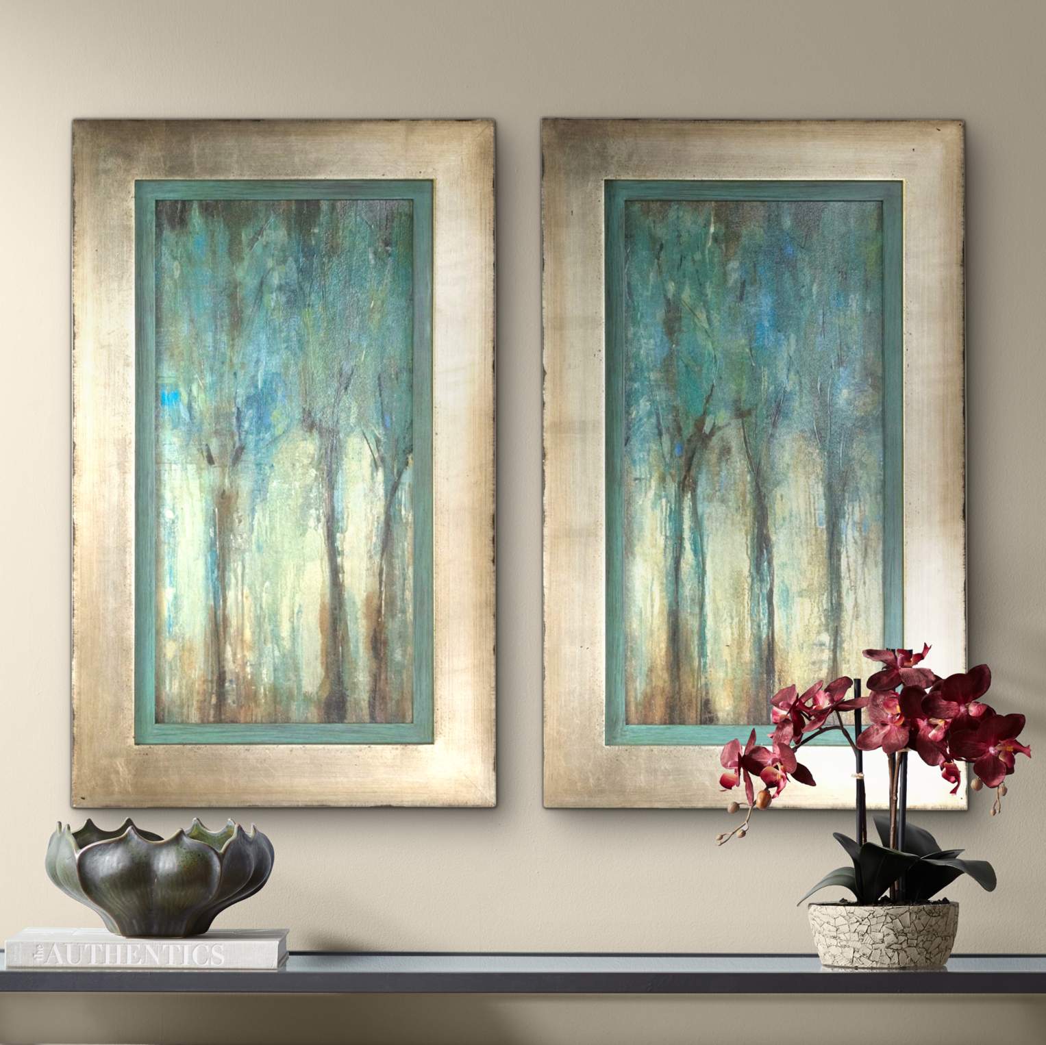 Set of 2 Whispering Wind 35" Wall Art Prints