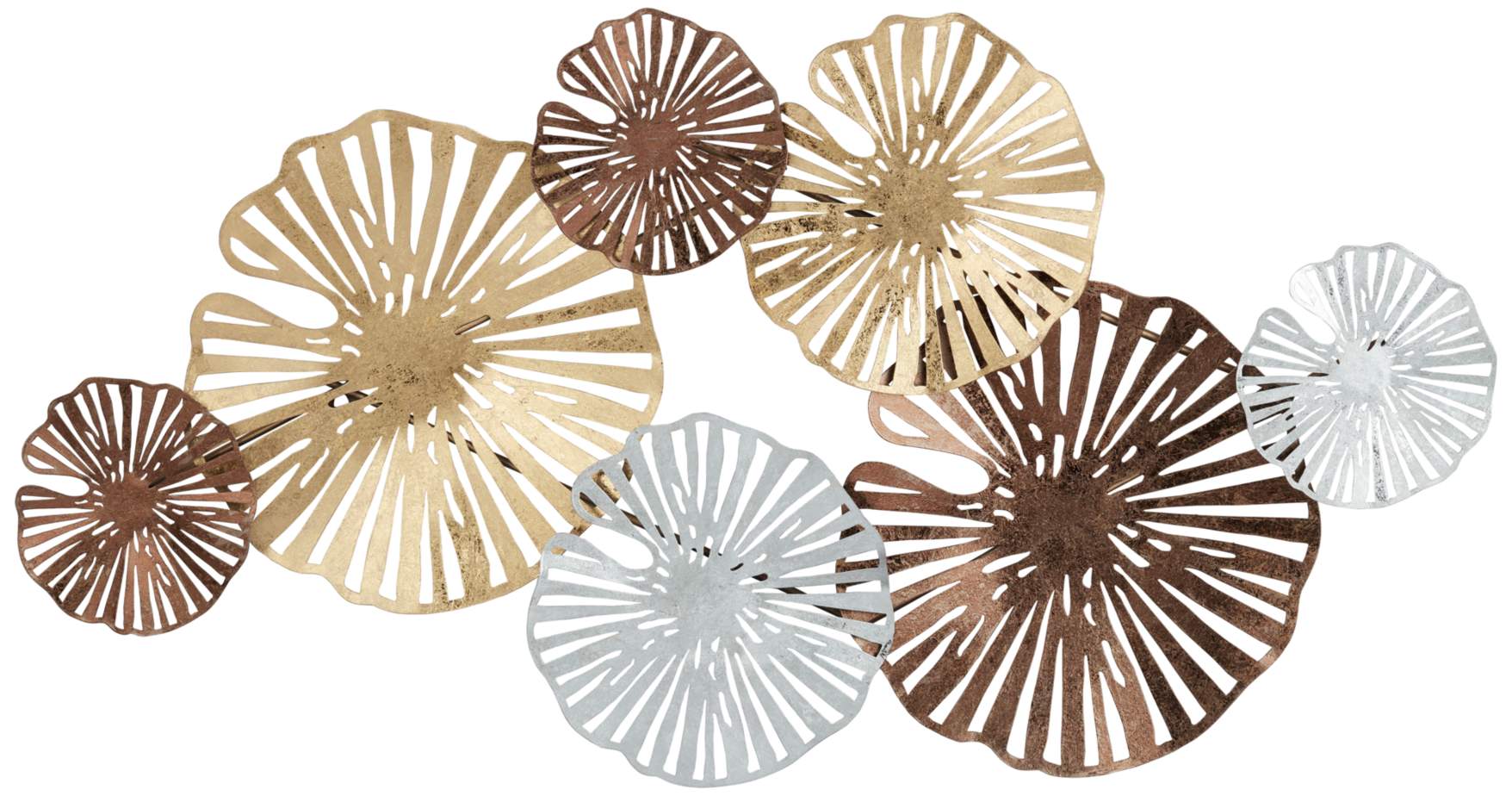 Ponderay 40 3/4" Wide Modern Multi-Color Fan Metal Wall Art