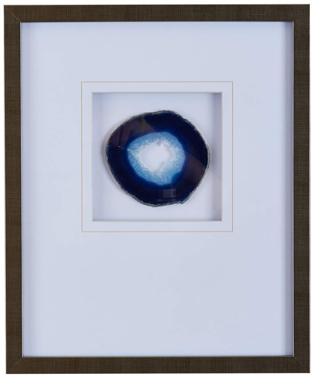 Blue Agate 17" High Framed Wall Art