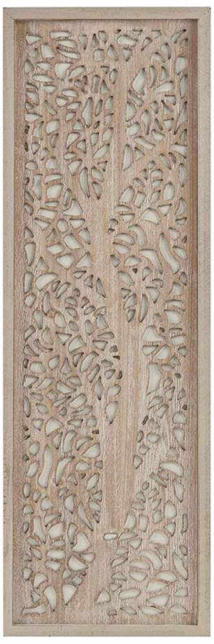 Laurel Branches 36" High Natural Carved Wood Wall Art