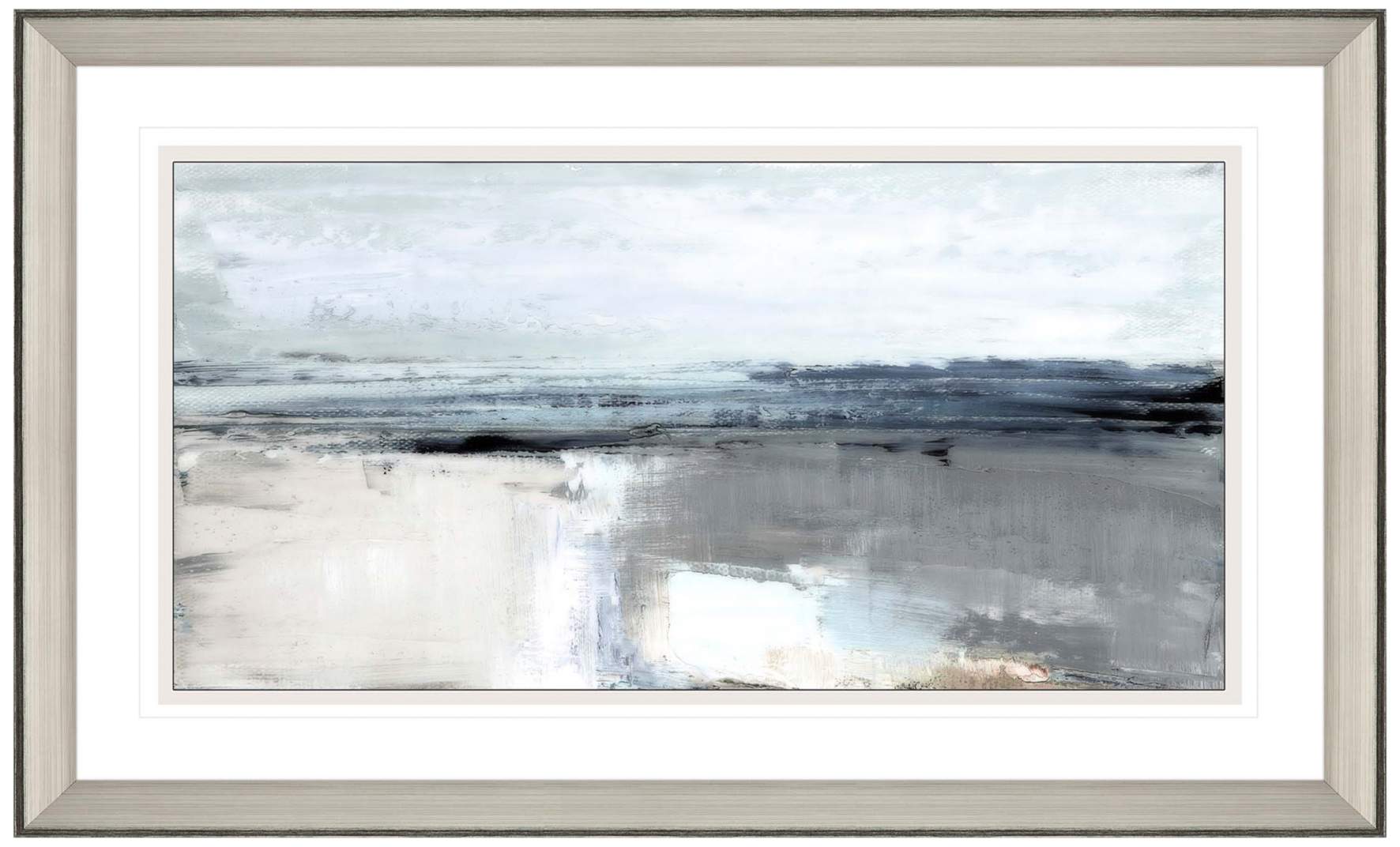 Moody Coast II 52" Wide Rectangular Giclee Framed Wall Art