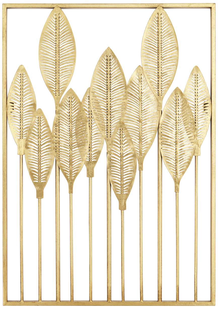 Ciera 28" High Matte Gold Framed Wall Art