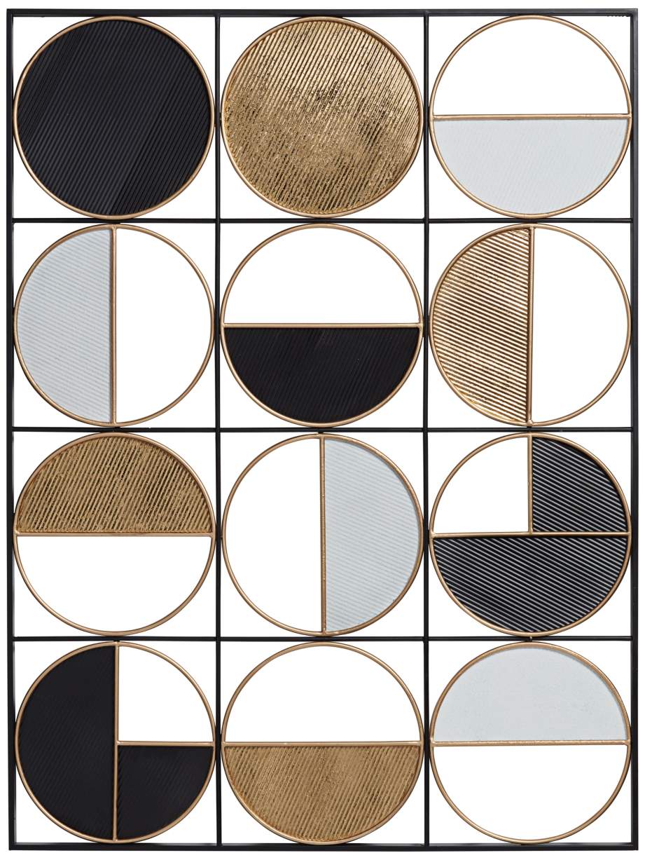 Half Circle 40" High Multi-Color Metal Wall Art