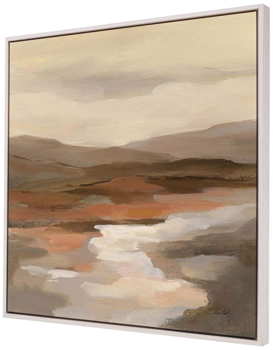 Cinnamon Riverbank I 40" Square Framed Canvas Wall Art