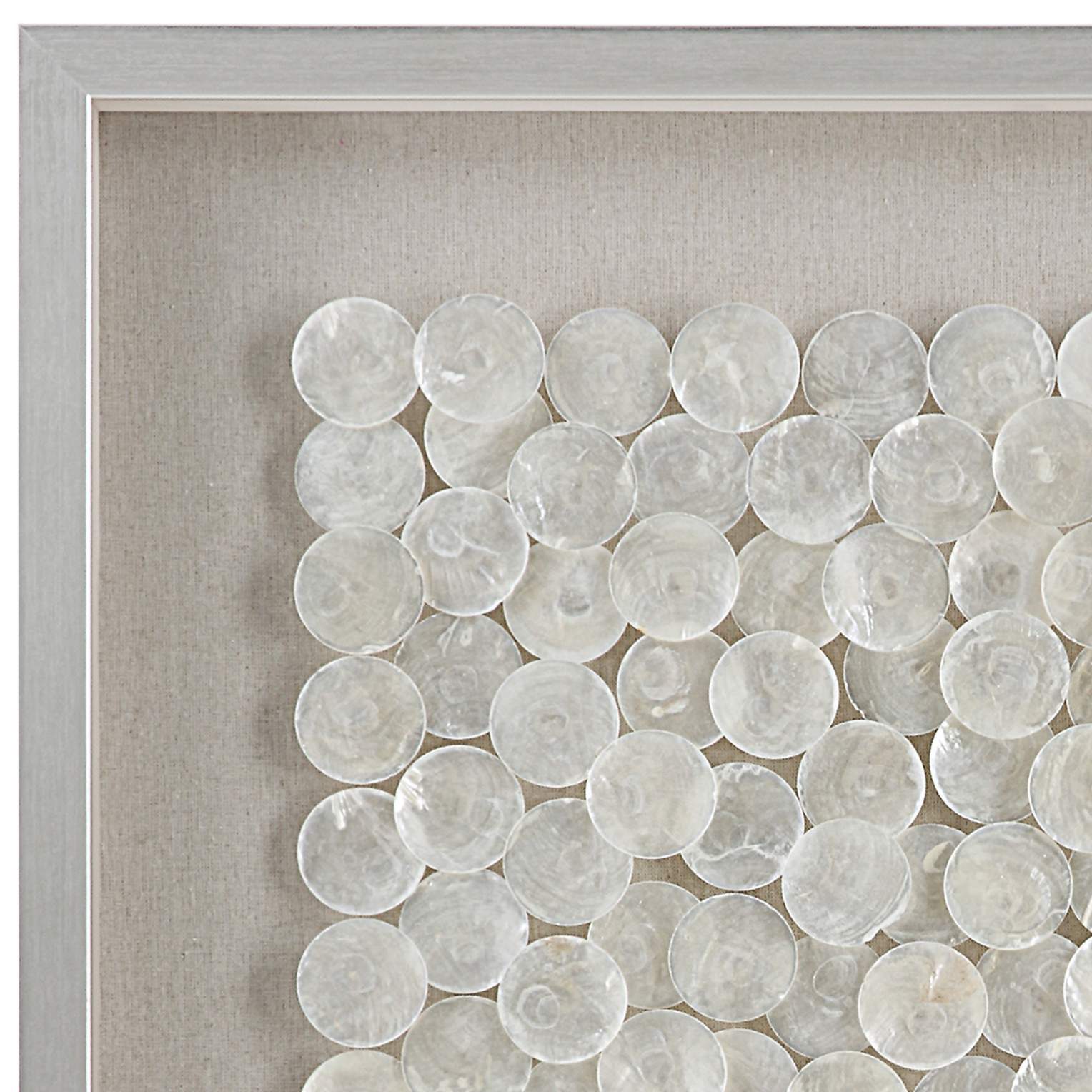 Roxas 31 1/2" Square Capiz Shells Shadow Box Framed Wall Art