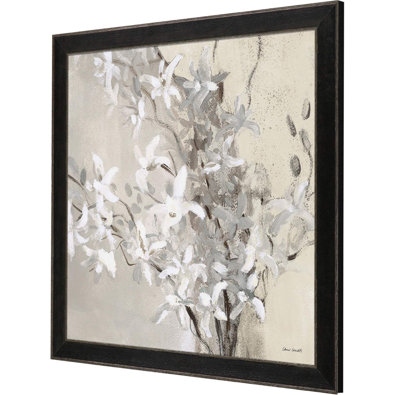 Misty Orchids I 35" Square Framed Wall Art