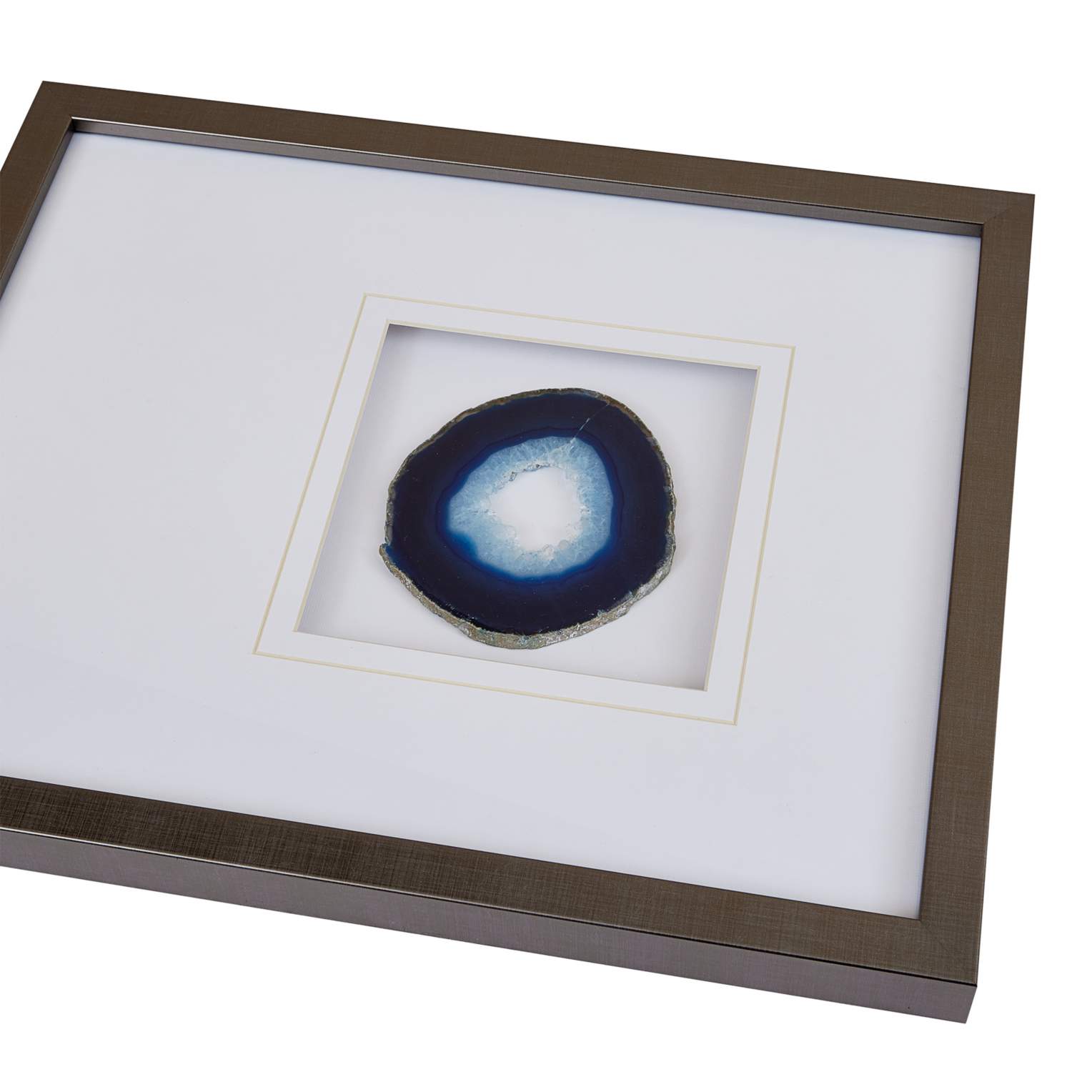 Blue Agate 17" High Framed Wall Art