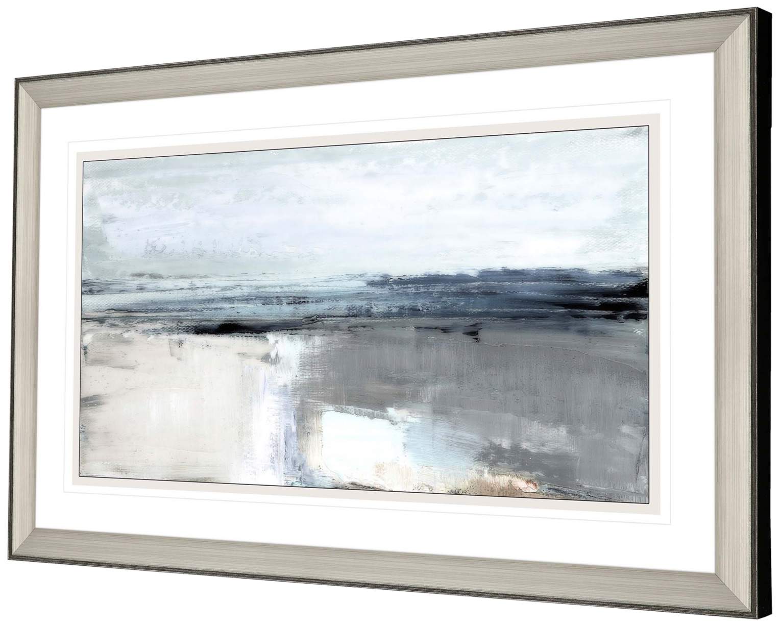 Moody Coast II 52" Wide Rectangular Giclee Framed Wall Art