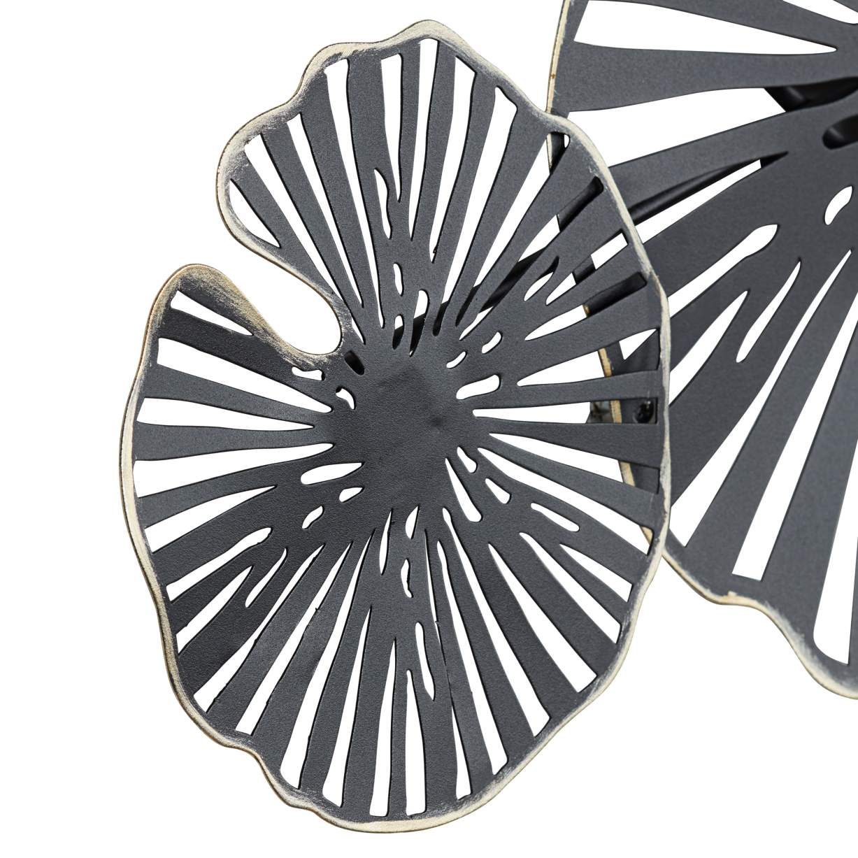 Ponderay 40 1/2" Wide Black Fan Metal Wall Art