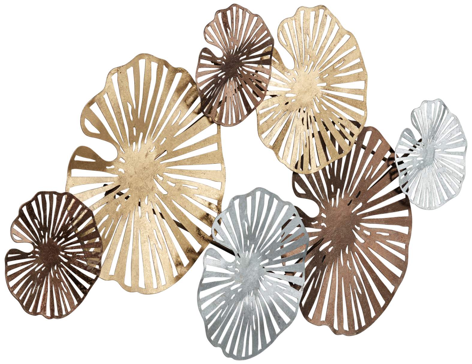 Ponderay 40 3/4" Wide Modern Multi-Color Fan Metal Wall Art