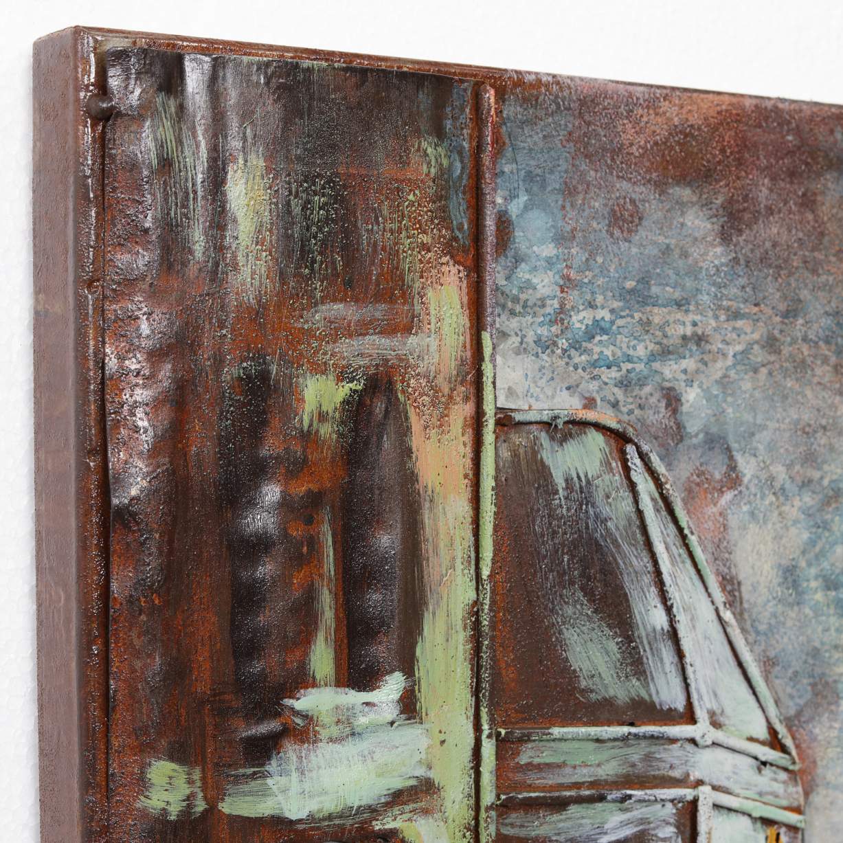 City Street 48"W Mixed Media Metal Dimensional Wall Art