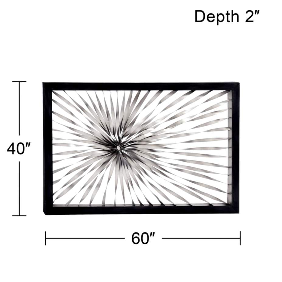 Twisted Sunburst 60" Wide Metal Wall Art