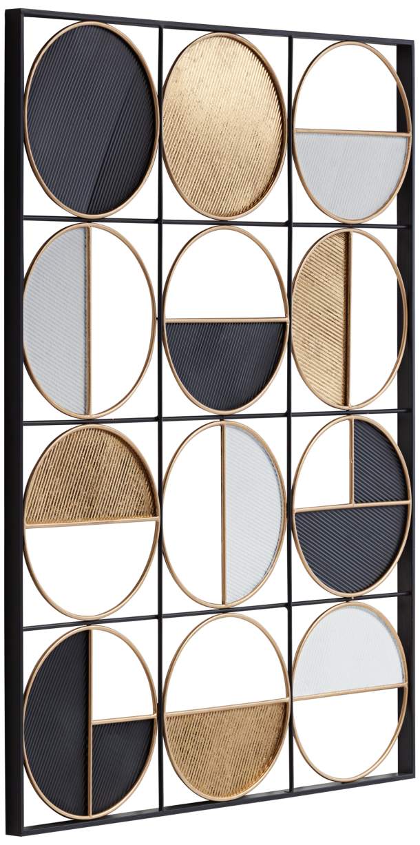 Half Circle 40" High Multi-Color Metal Wall Art